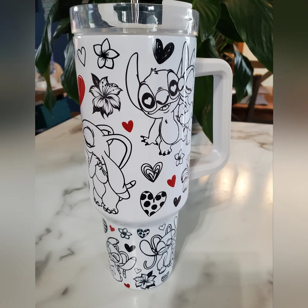 Stitch & Angel LOVE 40oz Traveler Tumbler 🎉sale